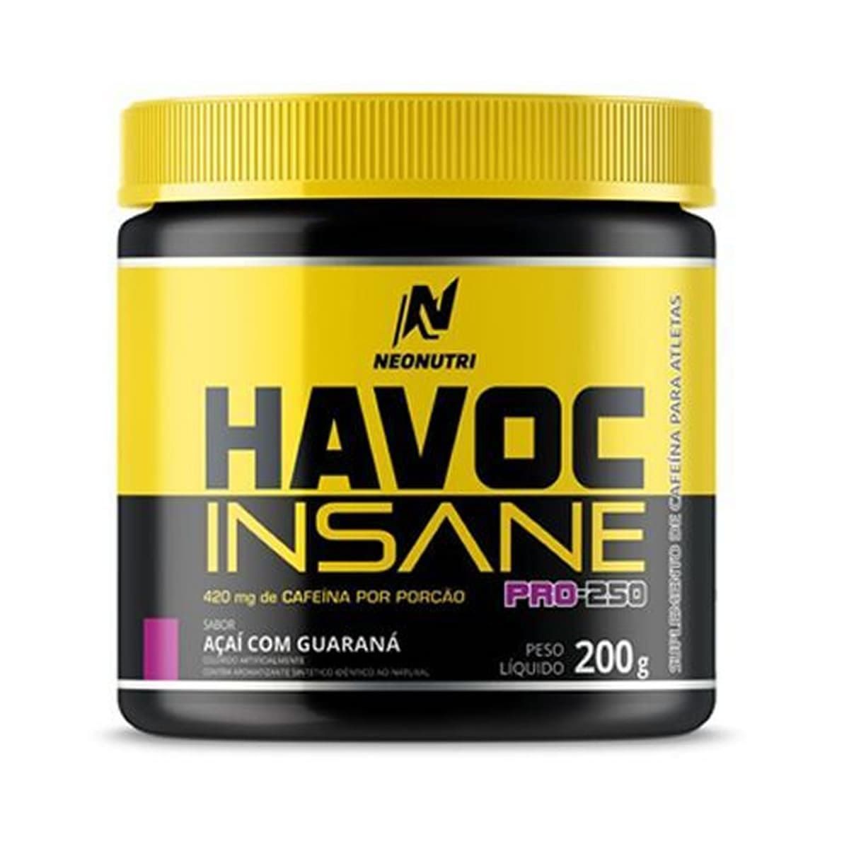 Havoc Insane Pro 250 - 200g A�a� com Guaran� - NeoNutri