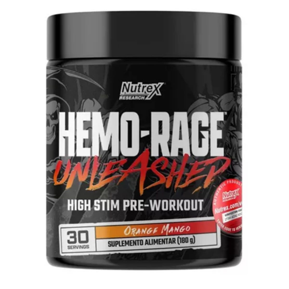 Hemo-Rage Unleashed - 180g Manga Com Laranja - Nutrex