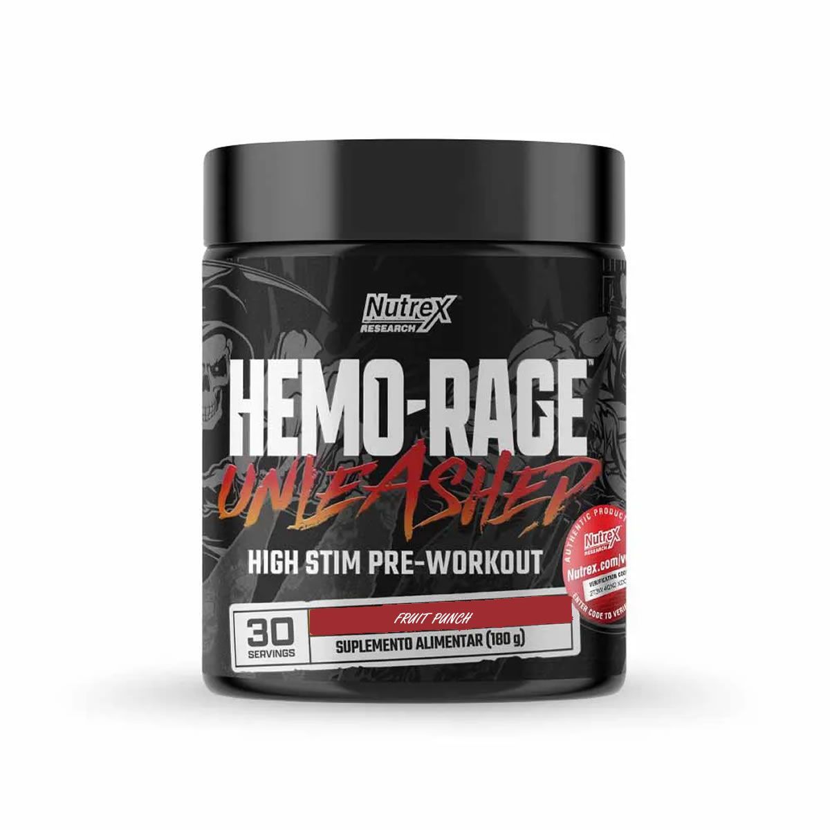 Hemo Rage Unleashed - 180g Fruit Punch - Nutrex Research