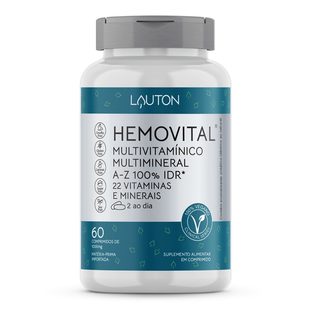 Hemovital Multivitam�nico - 60 Comprimidos - Lauton Nutrition*** Data Venc. 30/01/2026 A.E.