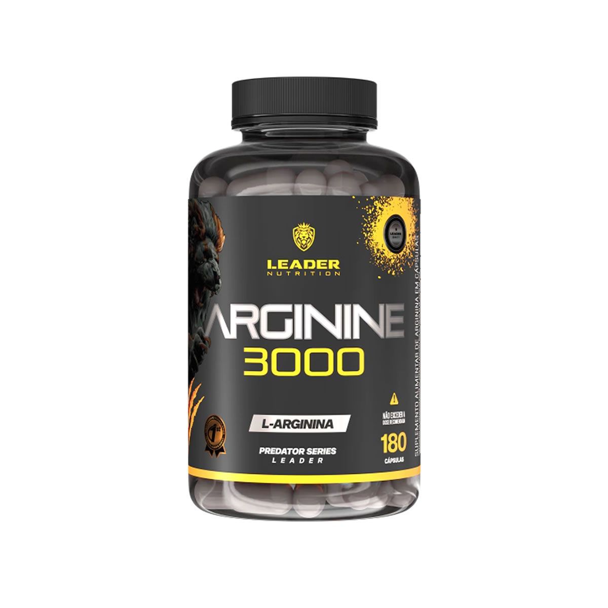 Arginine 3000 - 180 C�psulas - Leader Nutrition