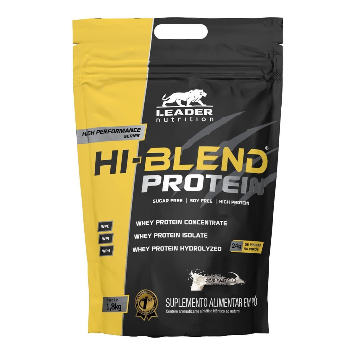 Hi-Blend Protein - 1800g Refil Leite Cremoso - Leader Nutrition