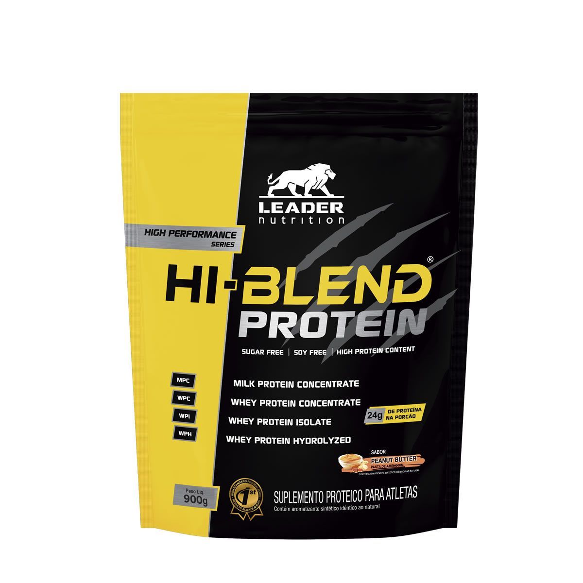Hi-Blend Protein  - 900g Refil Pasta de Amendoim - Leader Nutrition*** Data Venc. 04/05/2024