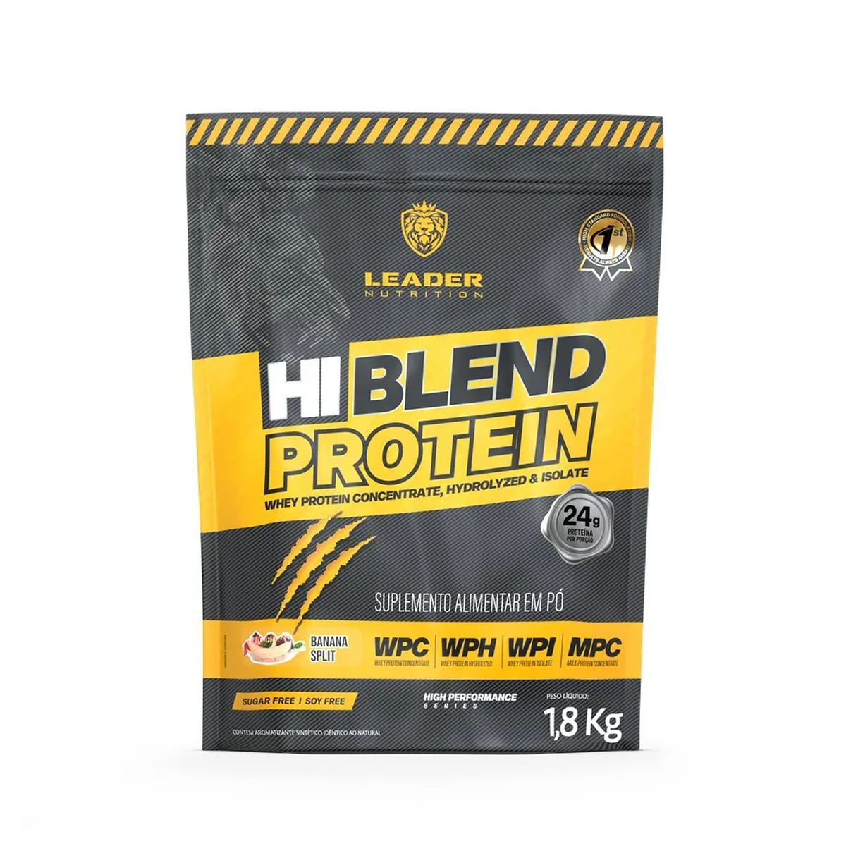 Hi-Blend Protein - Refil 1800g Banana Split - Leader Nutrition