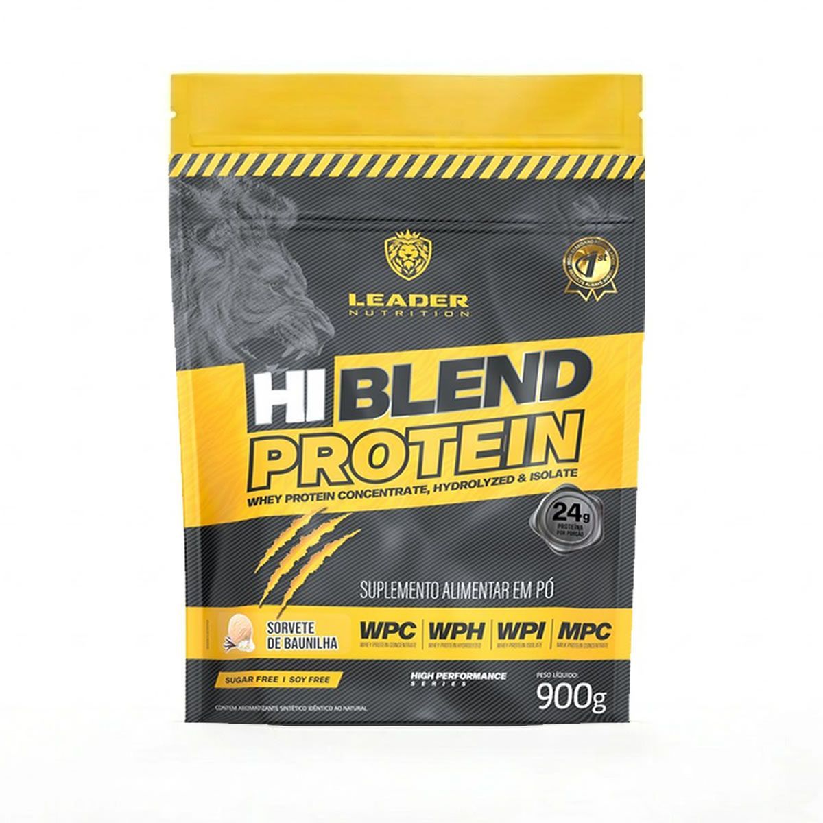 Hi-Blend Protein - Refil 900g Sorvete de Baunilha - Leader Nutrition