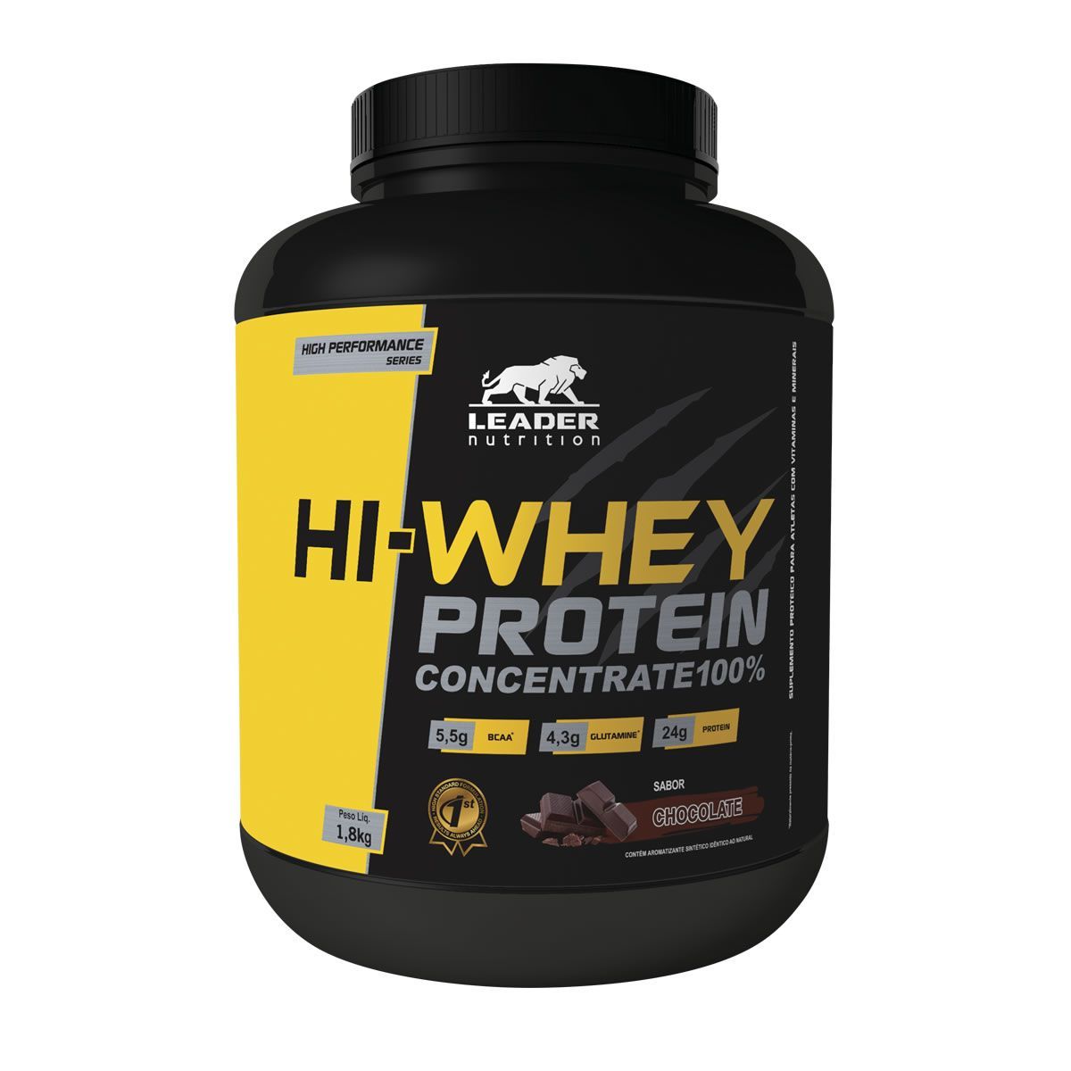 Hi-Whey Protein Concentrate 100% - 1800g Chocolate - Leader Nutrition