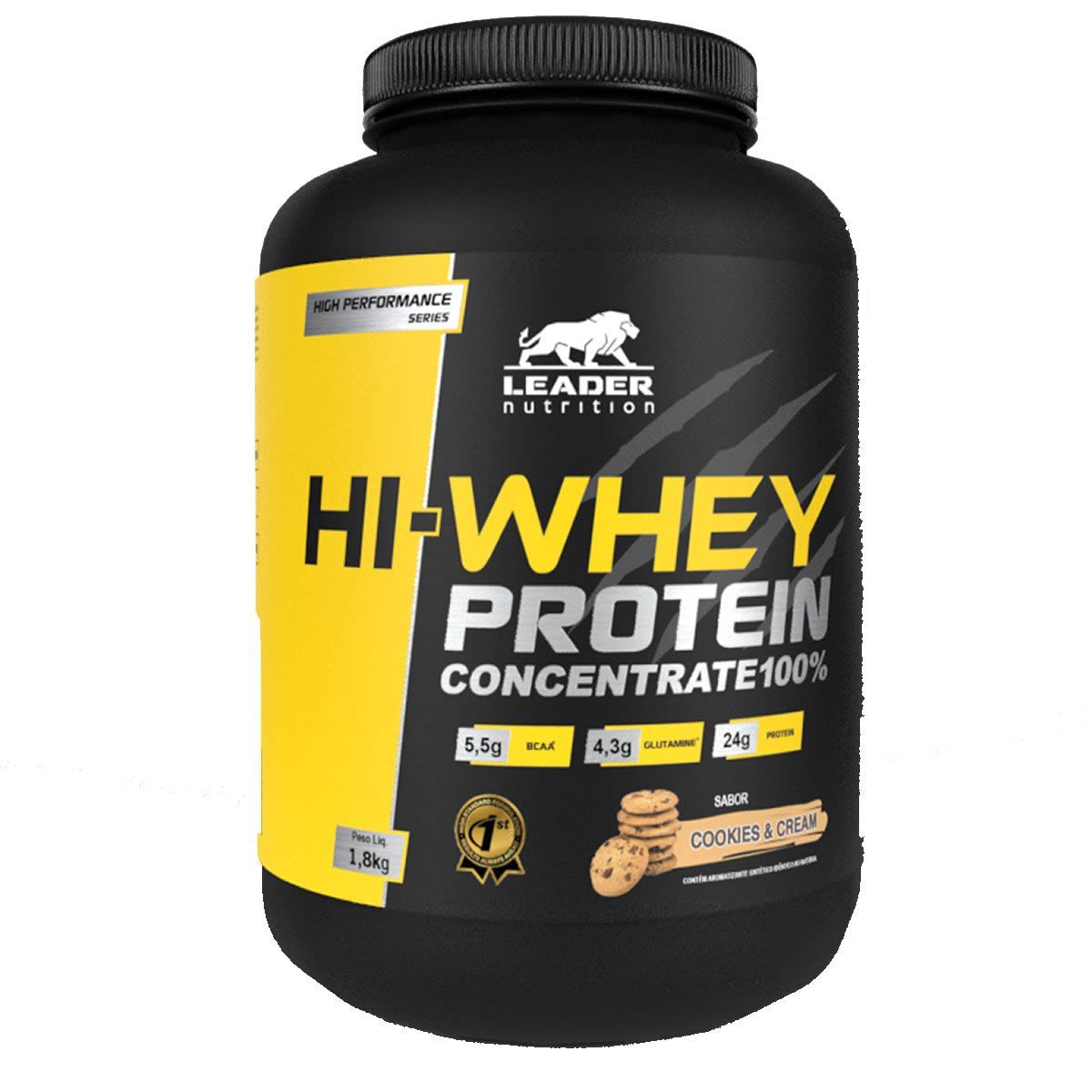Hi-Whey Protein Concentrate 100% - 1800g Cookies - Leader Nutrition