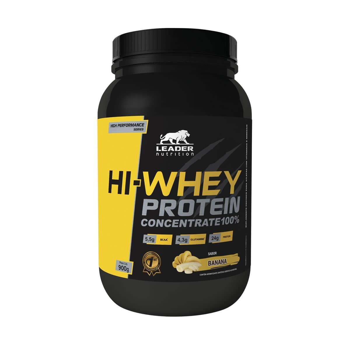 Hi-Whey Protein Concentrate 100% - 900g Banana - Leader Nutrition