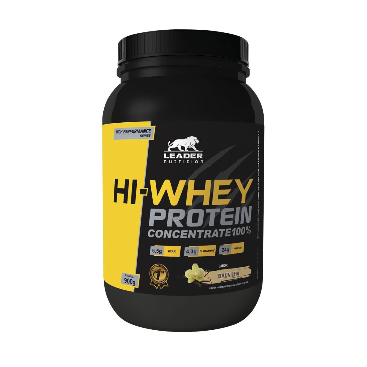 Hi-Whey Protein Concentrate 100% - Baunilha  900g - Leader Nutrition