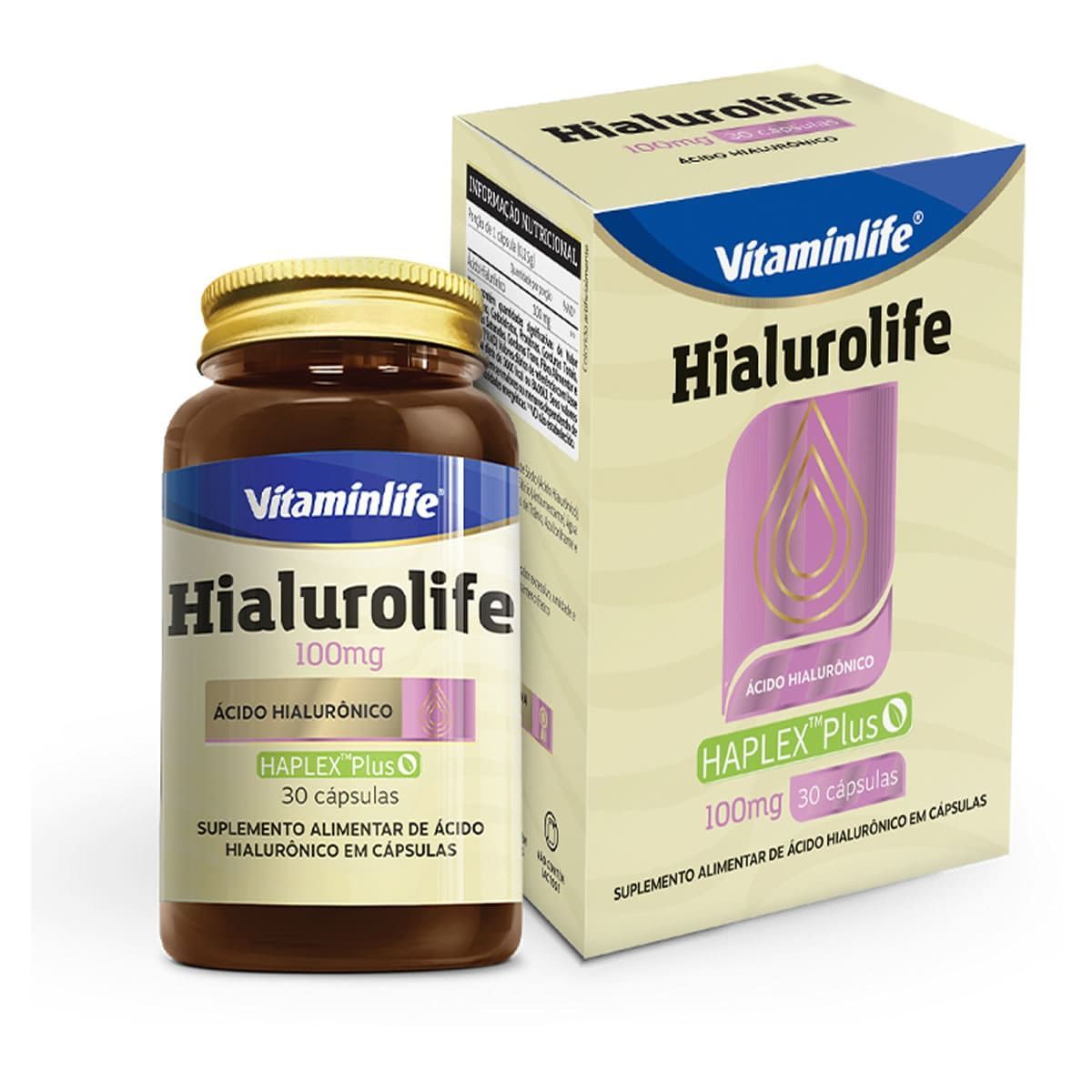Hialurolife - �cido Hialur�nico- 30 C�psulas - VitaminLife