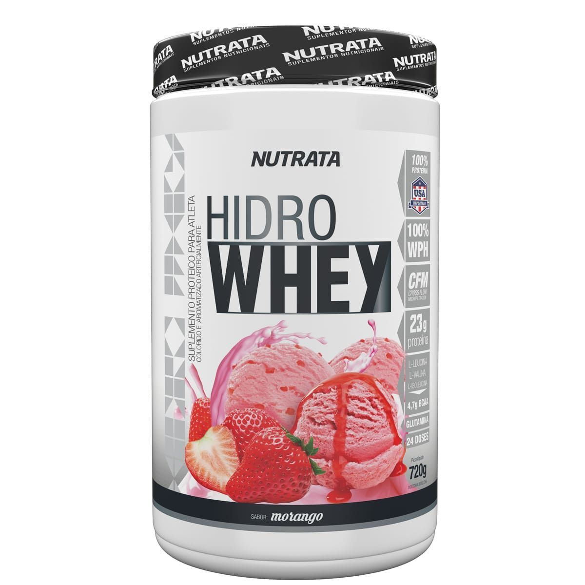 Hidro Whey - 720g Morango - Nutrata