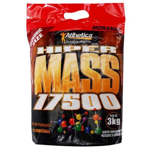 Hiper Mass 17500 Refil - Morango 3000g - Atlhetica