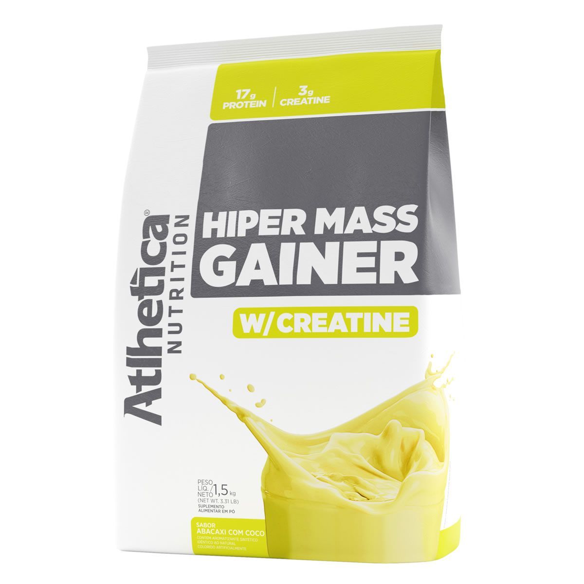 Hiper Mass Gainer - 1.500g Refil Abacaxi com Coco - Atlhetica Nutrion