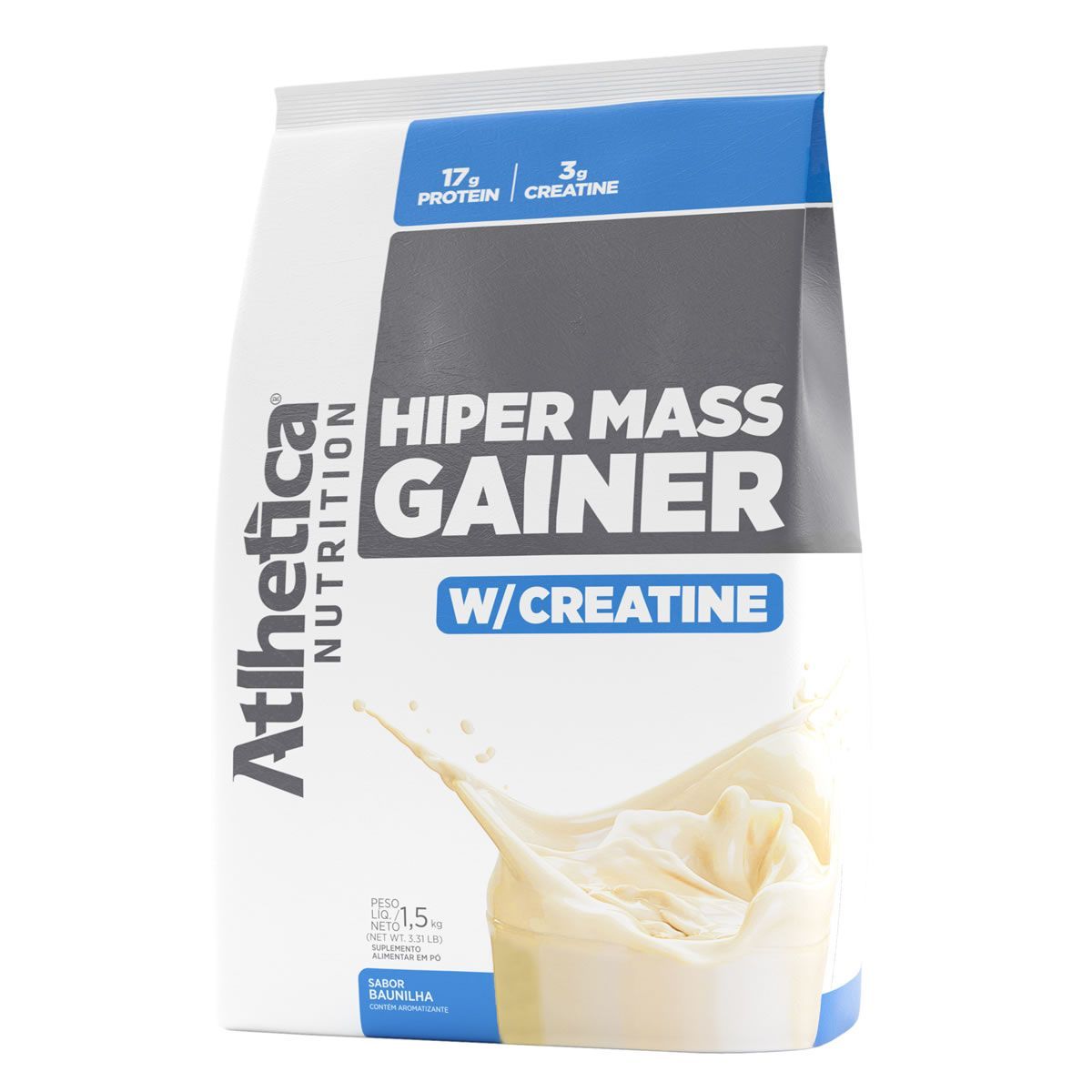 Hiper Mass Gainer - 1.500g Refil Baunilha - Atlhetica Nutrion