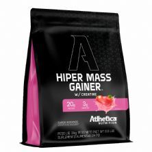 Hiper Mass Gainer W/Creatine - 3000g Refil Morango - Atlhetica Nutrition