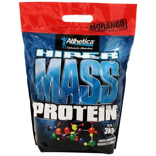Hiper Mass Protein - 3000g Morango- Atlhetica