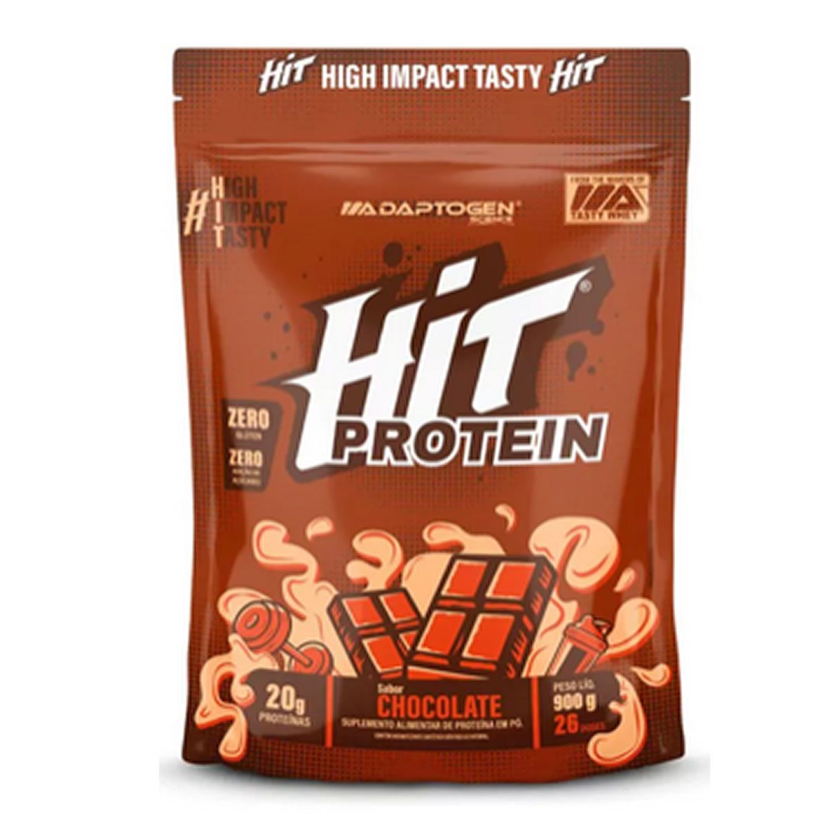 Hit Protein - Refil 900g Chocolate - Adaptogen