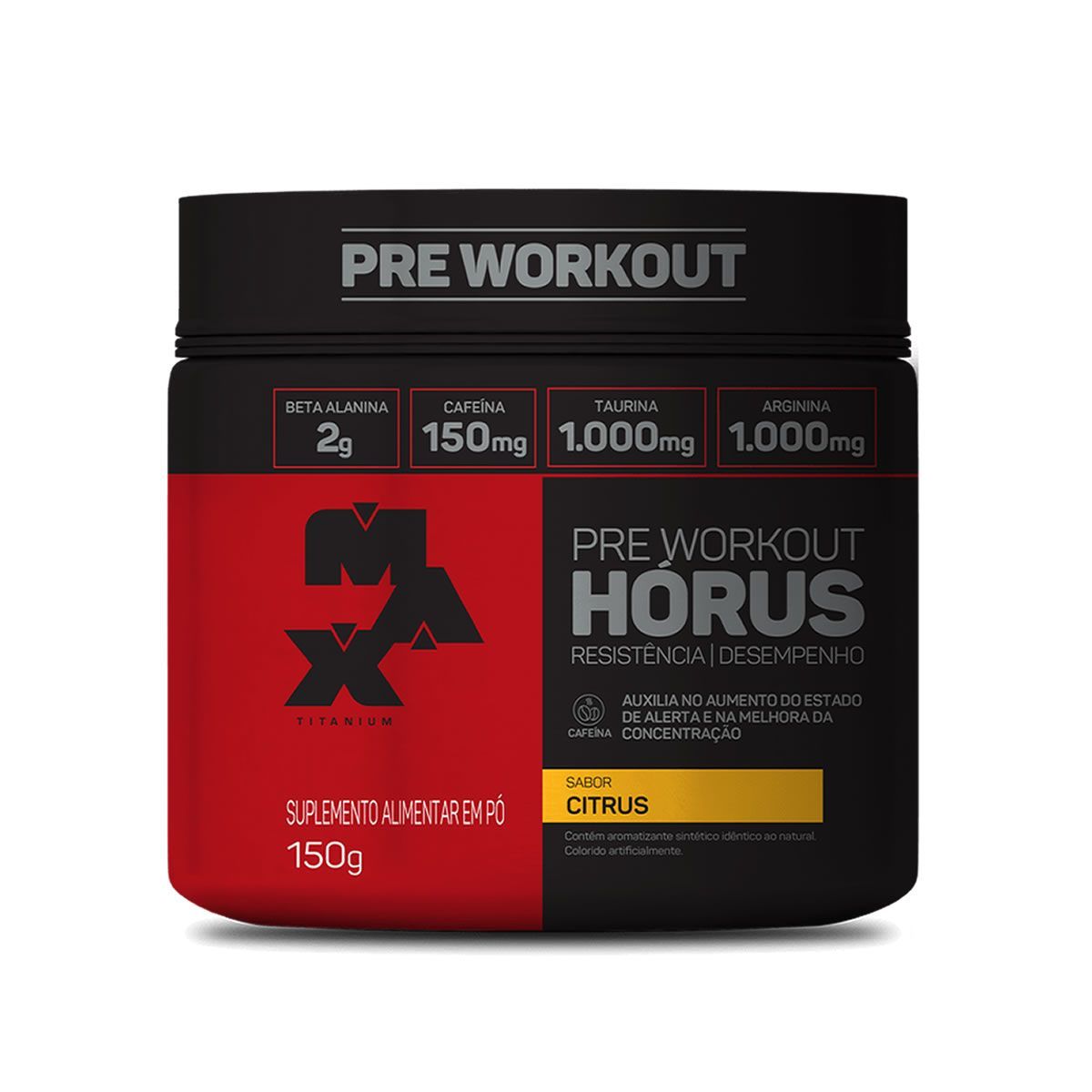 H�rus Pre Workout - 150g Citrus - Max Titanium