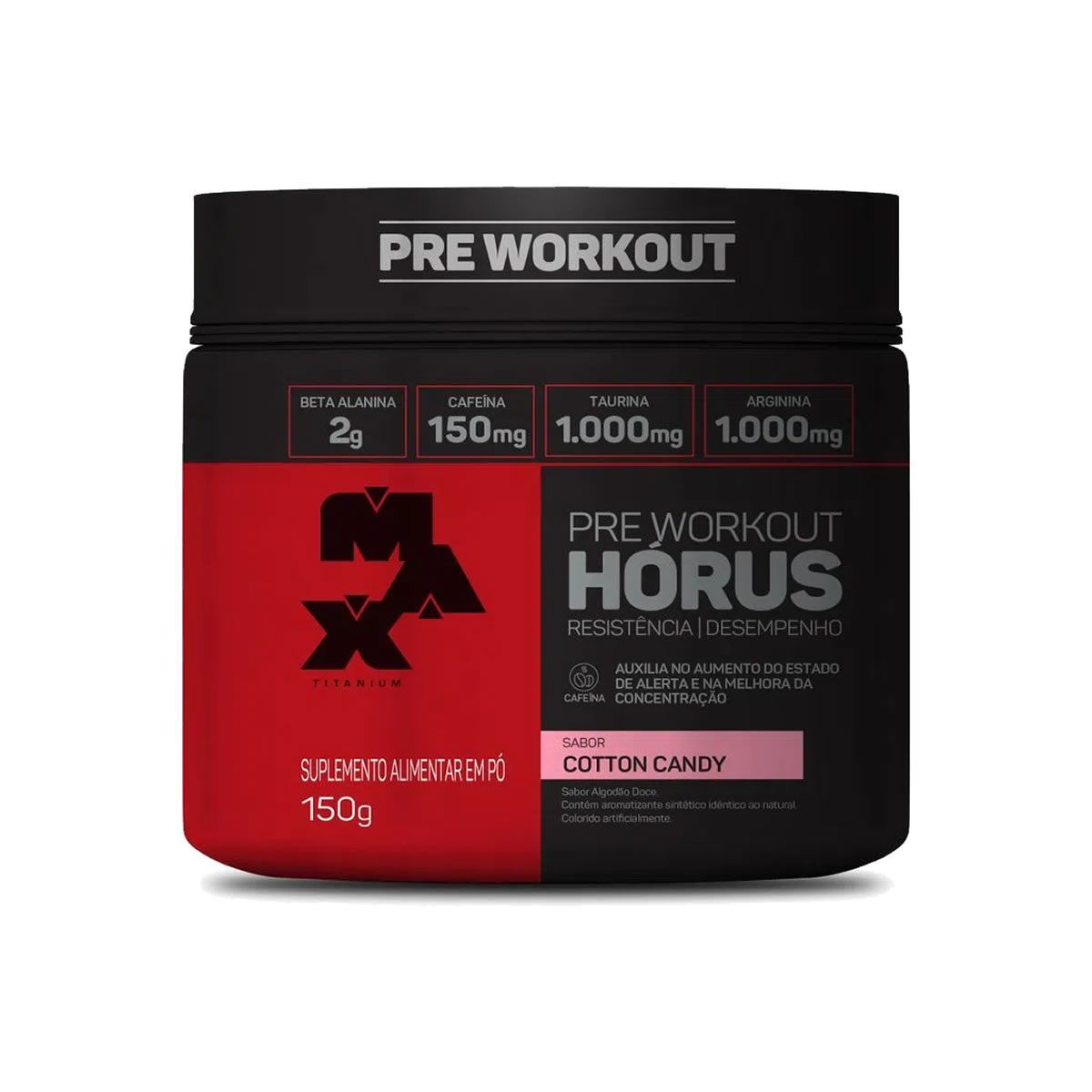 H�rus Pre Workout - 150g Cotton Candy - Max Titanium*** Data Venc. 14/08/2022