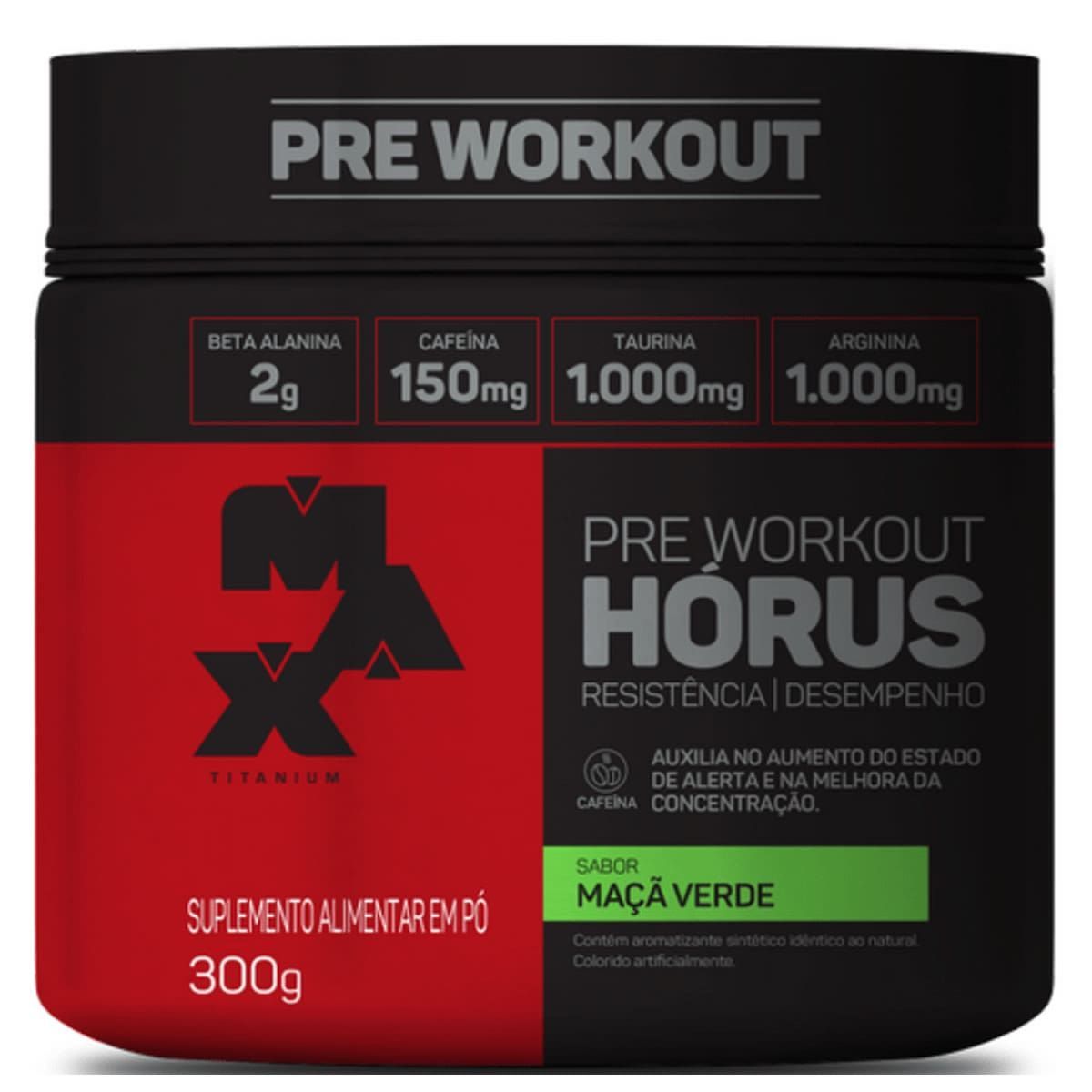 H�rus Pre Workout - 300g Ma�� Verde - Max Titanium