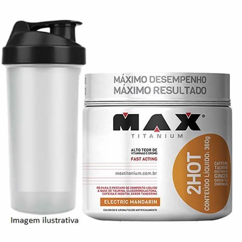 HOT 360g Electric Mandarin + Coqueteleira 600ml Preta - Max Titanium