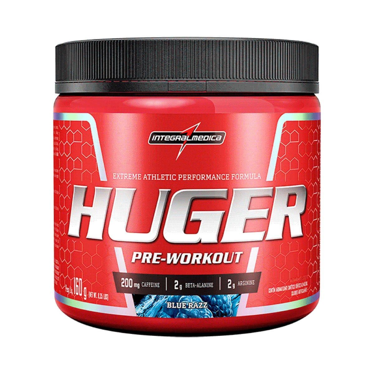 Huger Pr�-Workout - 160g Blue Razz - IntegralM�dica