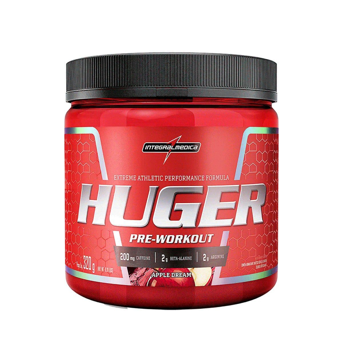 Huger Pr�-Workout - 320g Apple Dream - IntegralM�dica*** Data Venc. 30/10/2023
