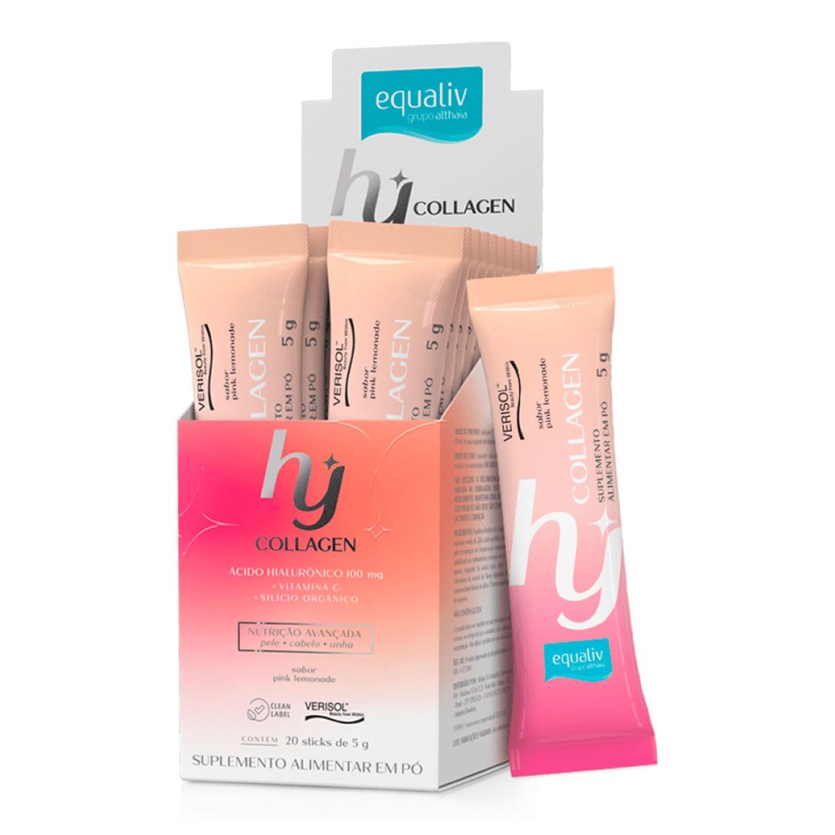 Hy Collagen - 20 Sach�s 5g Pink Limonade - Equaliv