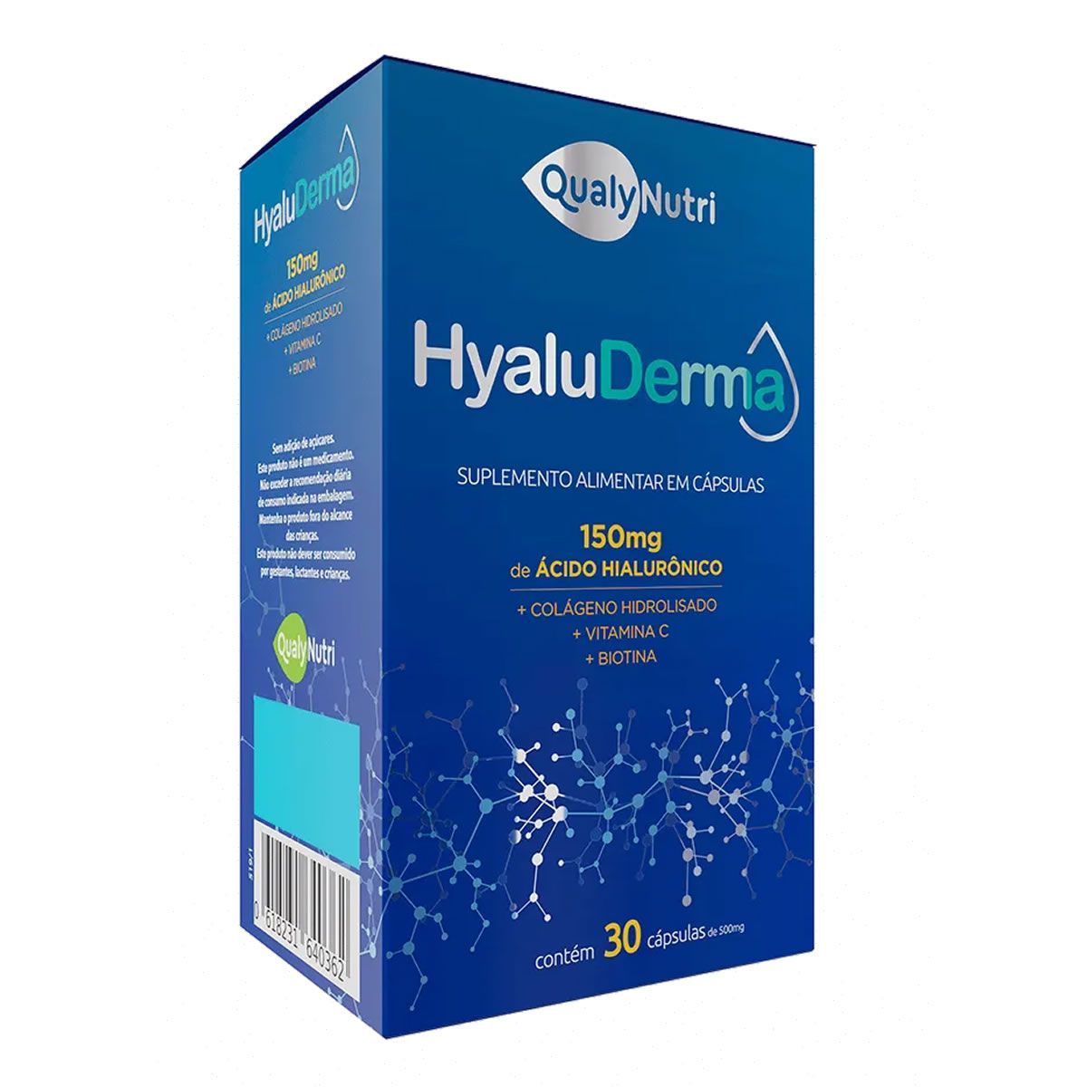 Hyaluderma 150mg - 30 C�psulas - QualyNutri*** Data Venc. 26/08/2024