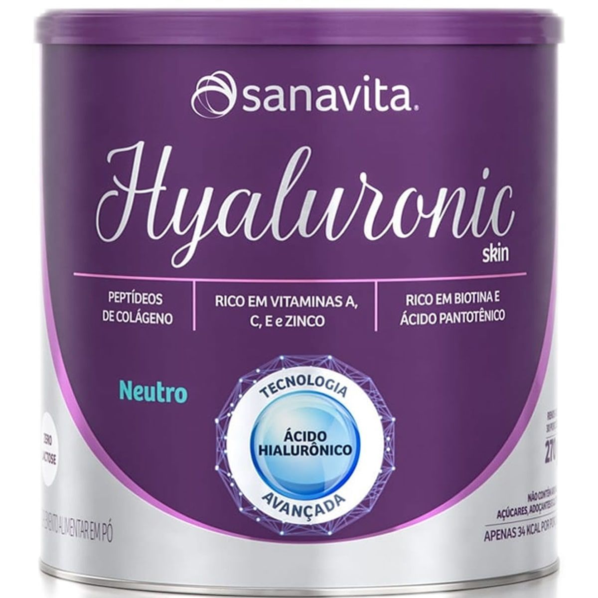 Hyaluronic Skin - 270g Neutro - Sanavita