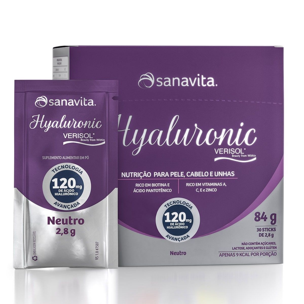 Hyaluronic Verisol - 30 Sticks de 2,8g Neutro - Sanavita
