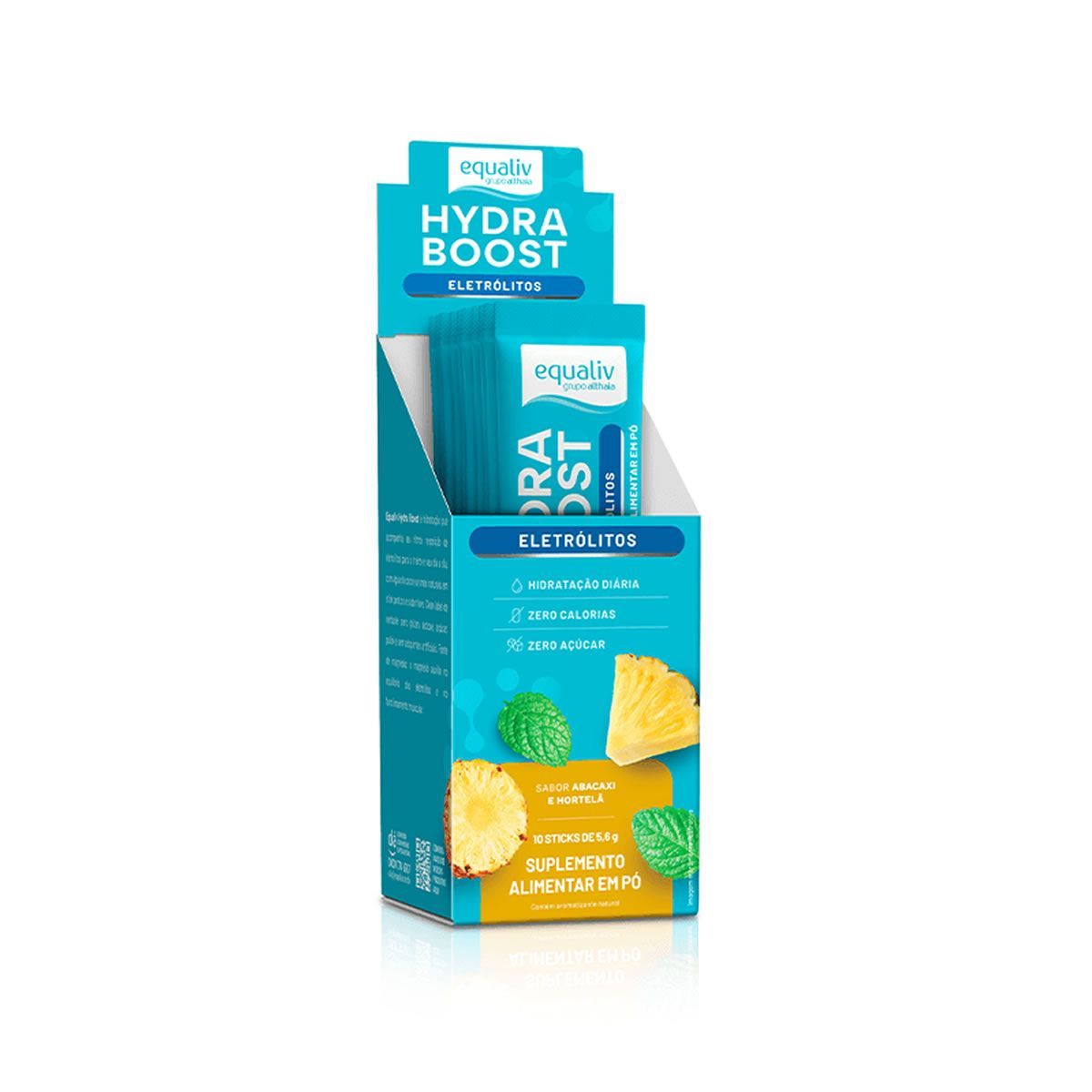Hydra Boost Eletrolitos - 10 Sticks 5,6g Abacaxi e Hortel� - Equaliv