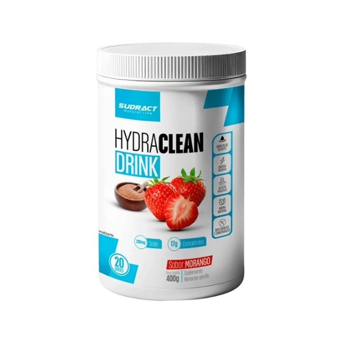 Hydra Clean Drink - 400g Morango - Sudract Nutrition