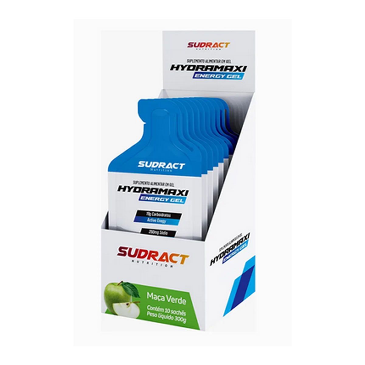 Hydramaxi Energy Gel - 10 Sach�s 30g Ma�� Verde - Sudract Nutrition