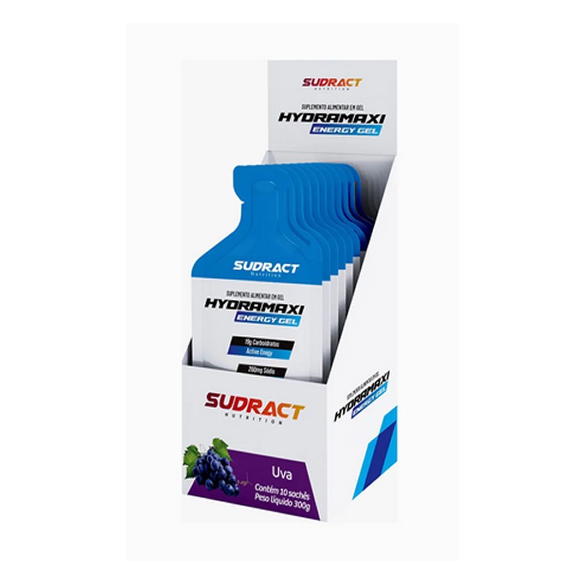 Hydramaxi Energy Gel - 10 Sach�s 30g Uva - Sudract Nutrition