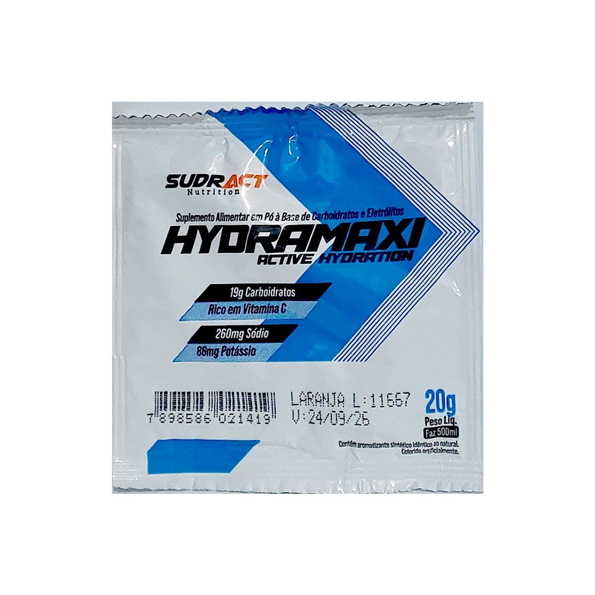 Hydramaxi Isot�nico em P� - 1 Sach� 20g Laranja - Sudract Nutrition