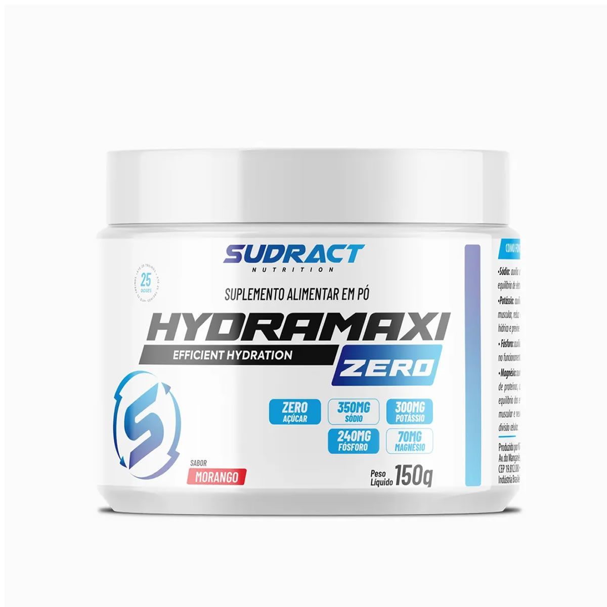 Hydramaxi Isot�nico em P� - 150g Morango - Sudract Nutrition
