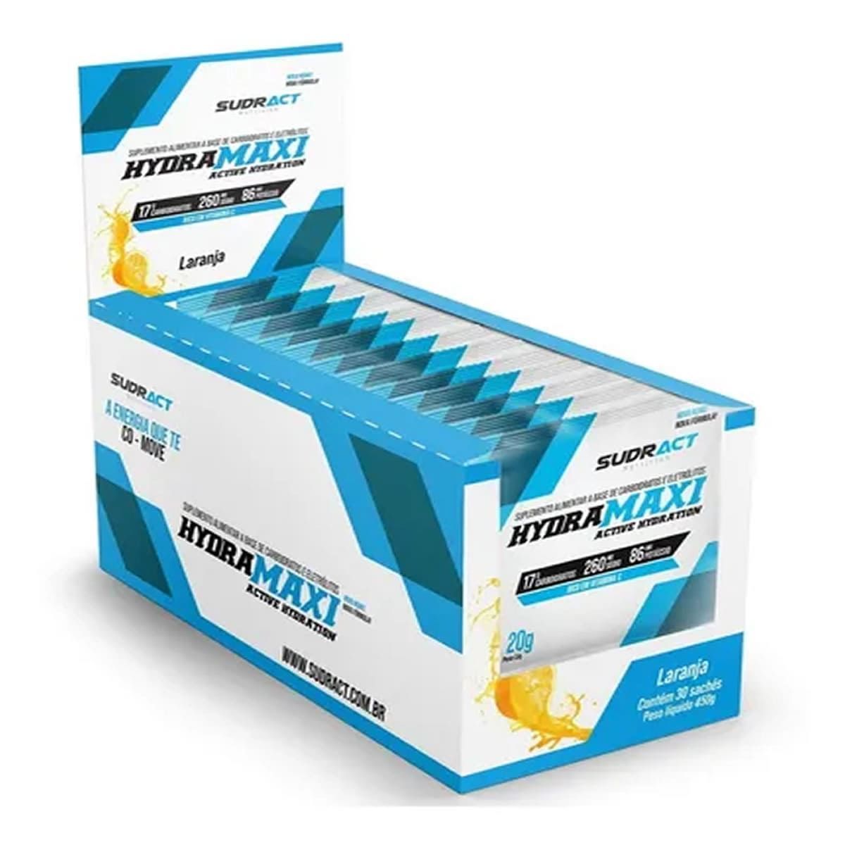 Hydramaxi Isot�nico em P� - 25 Sach�s 20g Laranja - Sudract Nutrition*** Data Venc. 27/04/2023