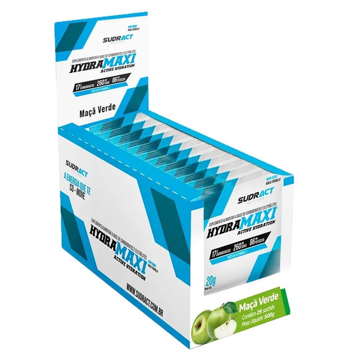 Hydramaxi Isot�nico em P� - 25 Sach�s 20g Ma�� Verde - Sudract Nutrition