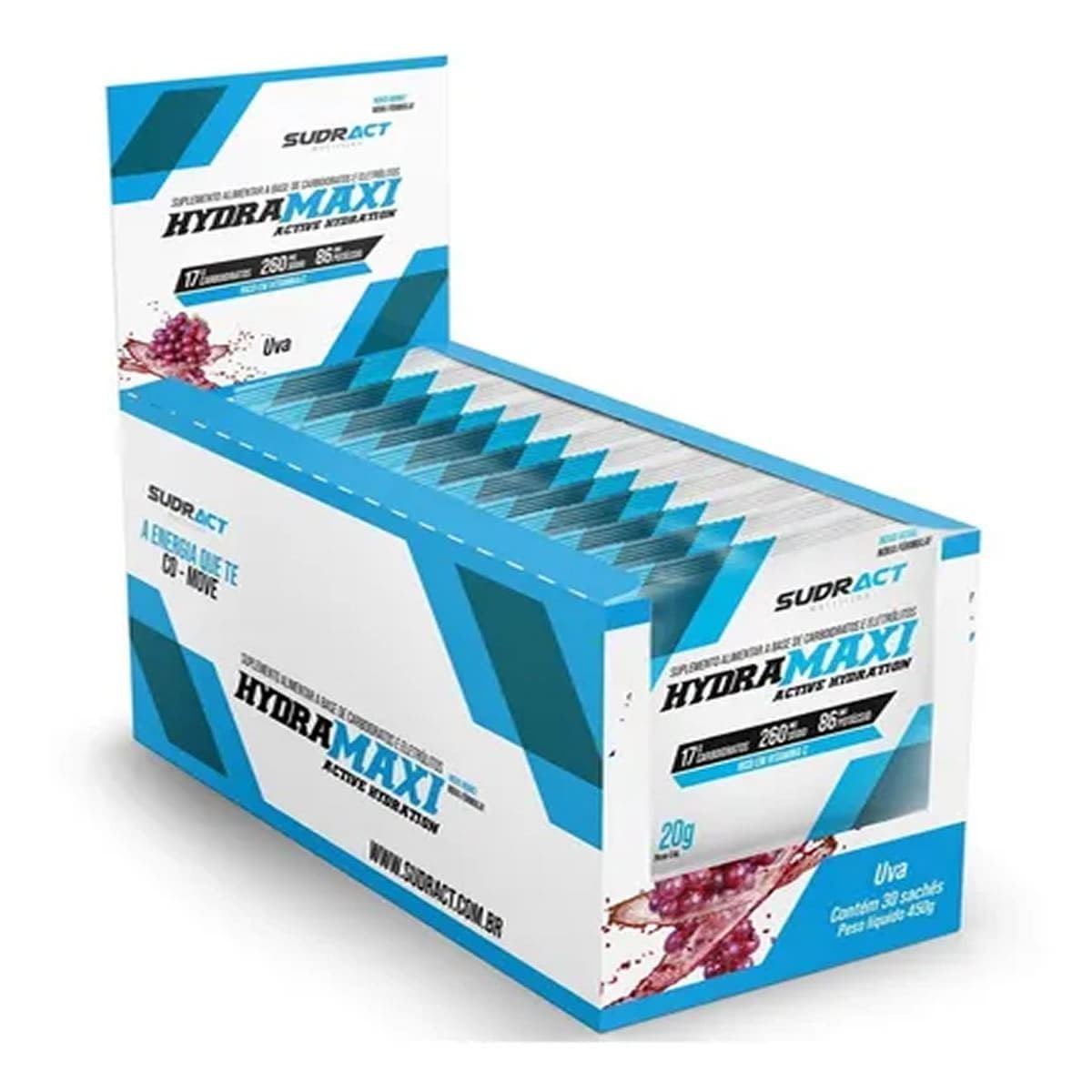 Hydramaxi Isot�nico em P� - 25 Sach�s 20g Uva - Sudract Nutrition*** Data Venc. 16/3/23