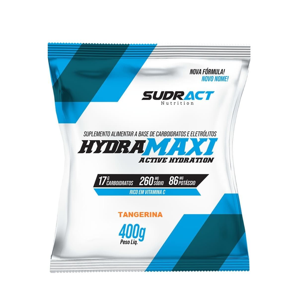 Hydramaxi Isot�nico em P� - 400g Refil Tangerina - Sudract Nutrition*** AVARIA EMBALAGEM *** Data Venc. 02/11/2024