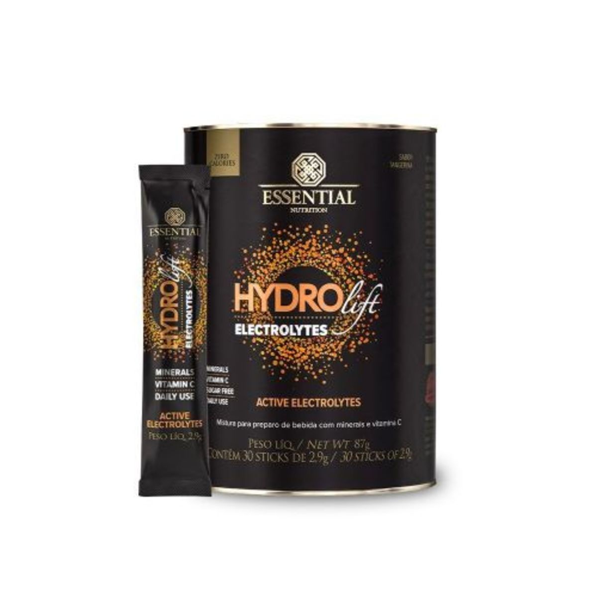 Hydro Lift  Electrolytes - 30 Sticks de 2,9g Tangerina - Essential Nutrition