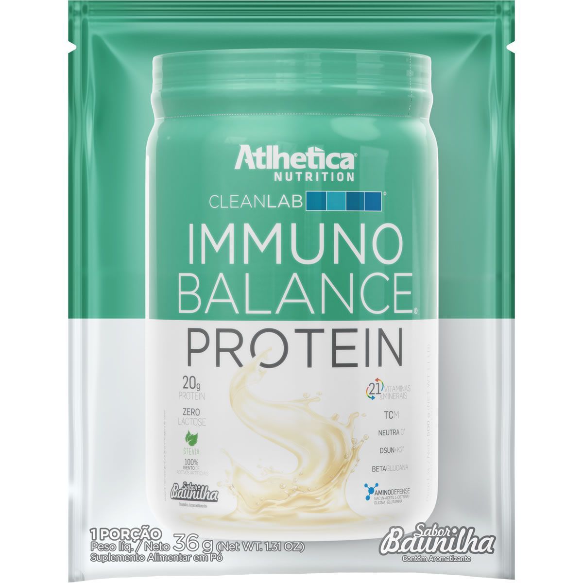 Immuno Balance Protein - 1 Sach� de 36g Baunilha - Atlhetica Nutrition