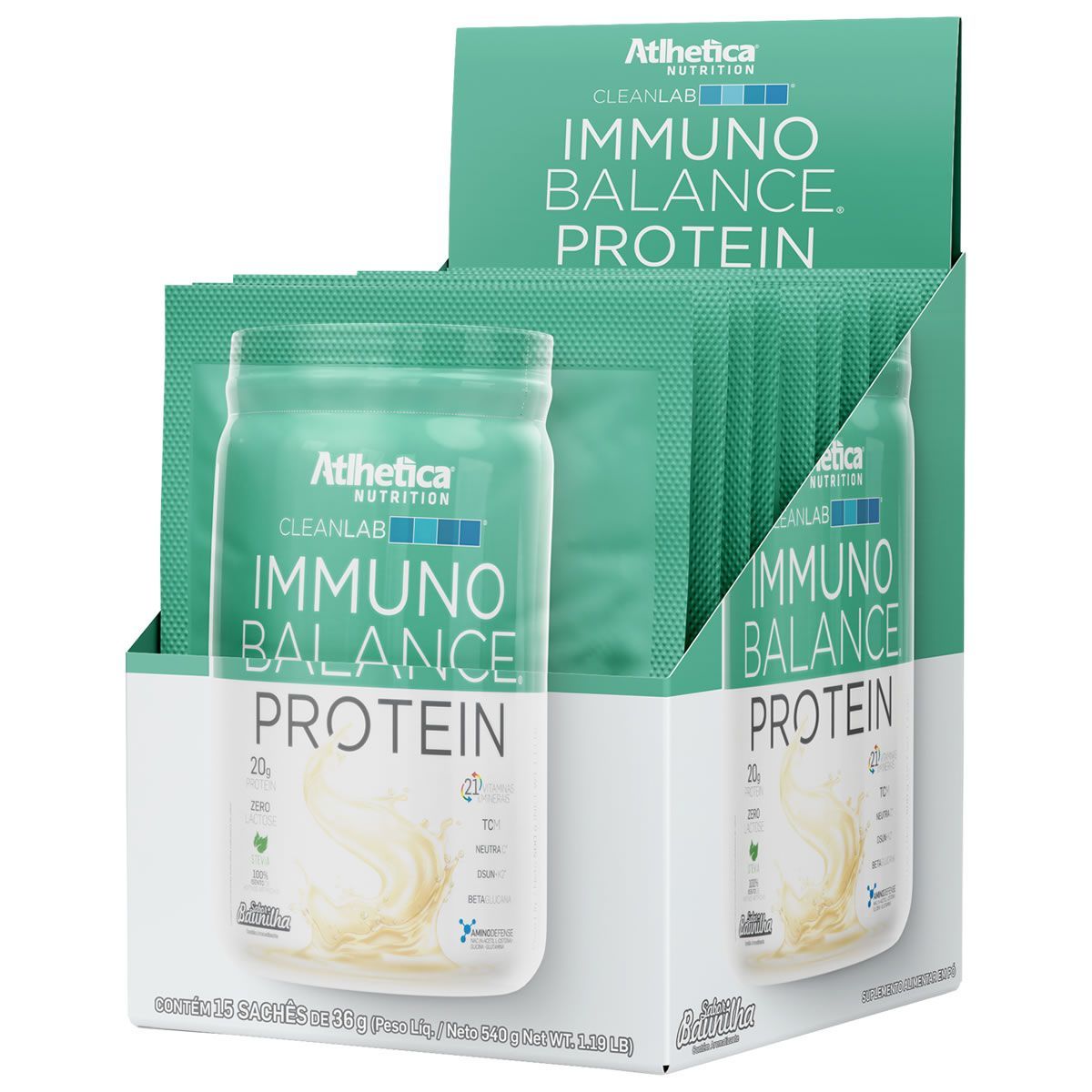Immuno Balance Protein - 15 Sach�s de 36g Baunilha - Atlhetica Nutrition