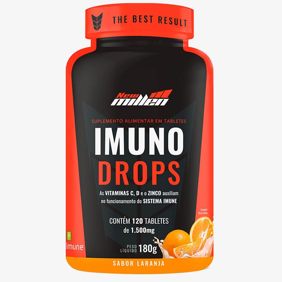 Imuno Drops - 120 Tabletes Laranja - New Millen*** Data Venc. 10/06/2024