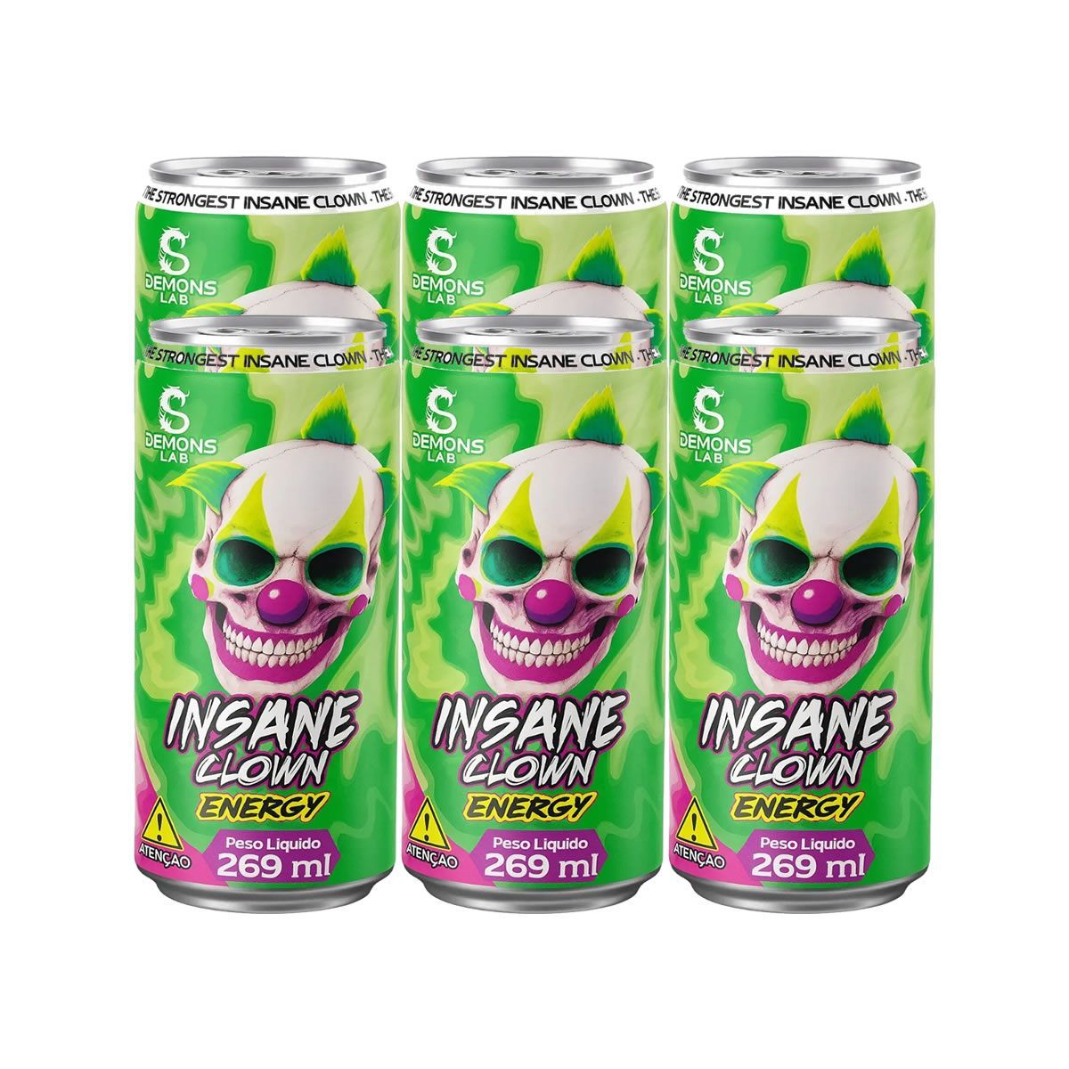 Insane Clown Energy - 6 Unidades 269ml Frutas Vermelhas - Damons Lab