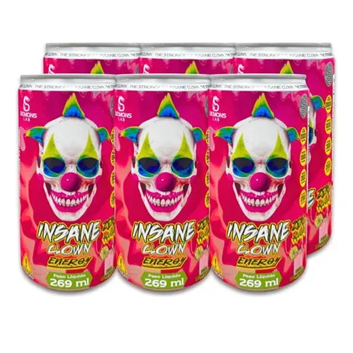 Insane Clown Energy - 6 Unidades de 269 ml Pink Lemon - Demons Lab
