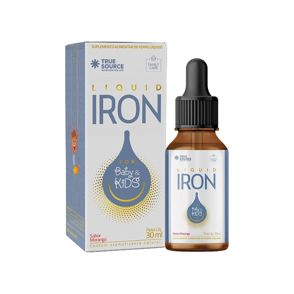 Iron Liquid - 30ml Morango - True Source