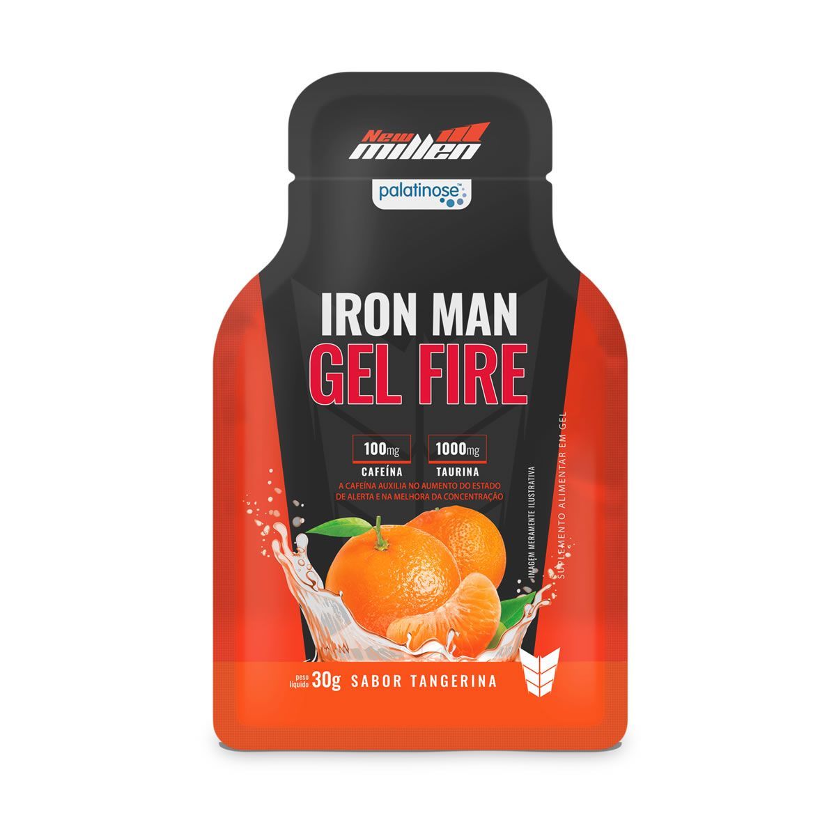 Iron Man Gel Fire - 1 Sach� 30g Tangerina - New Millen