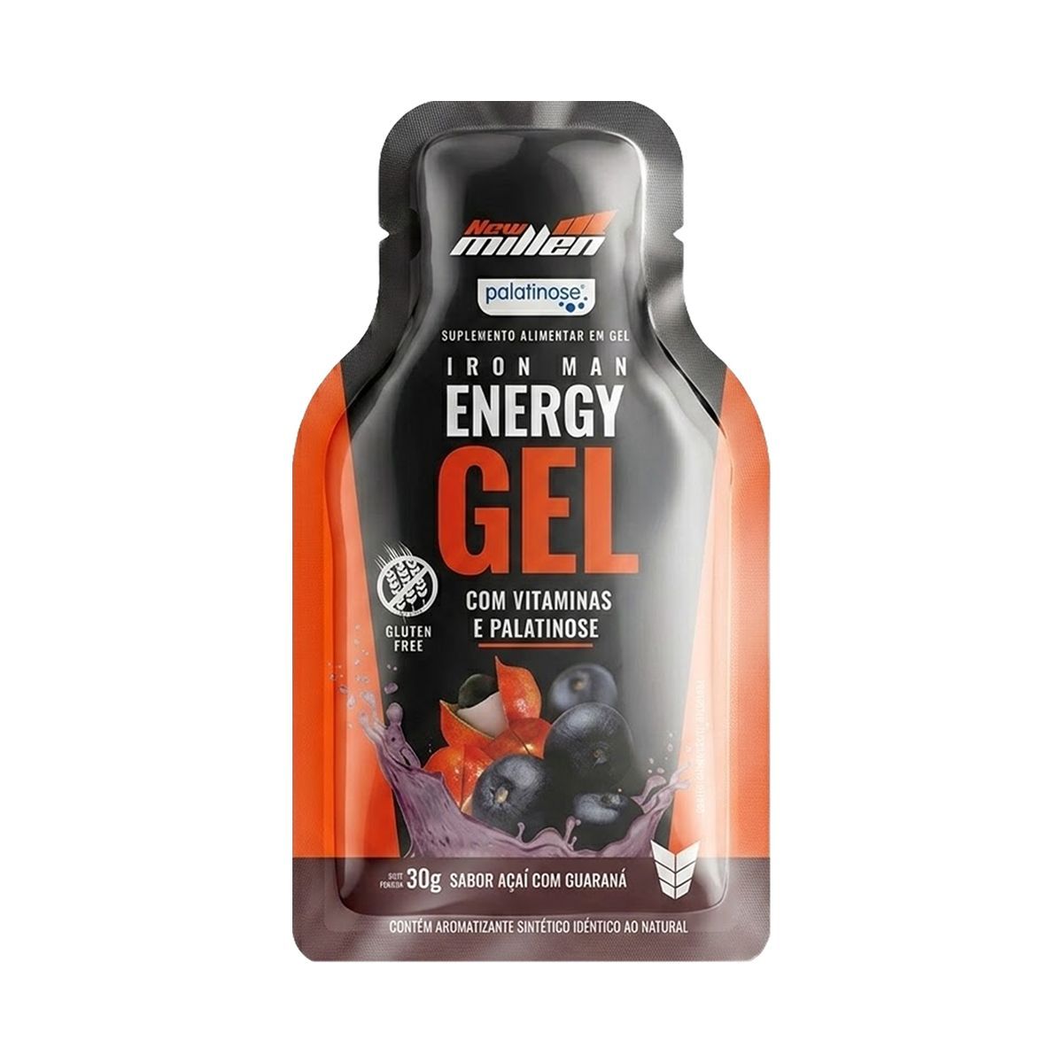 Iron Man Instant Energy Gel - 1 Unidade 30g A�ai c/Guaran� - New Millen